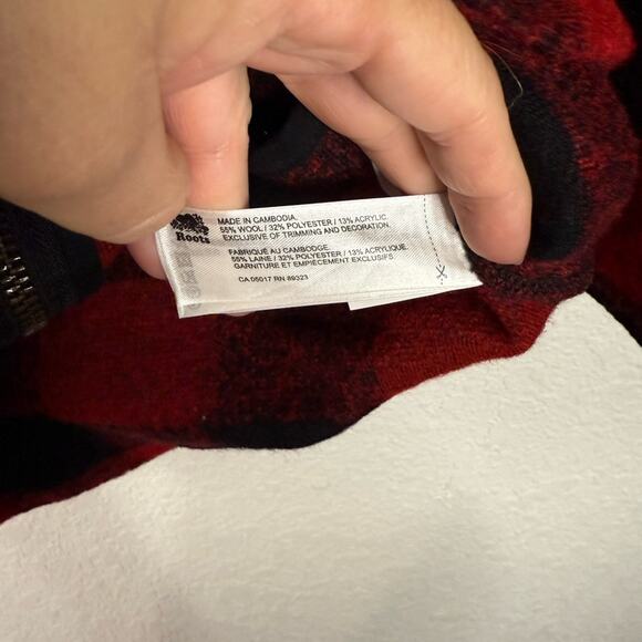 Roots buffalo plaid wool blend full zip Seymour jacket Gorpcore Alpine Casual - Picture 11 of 12